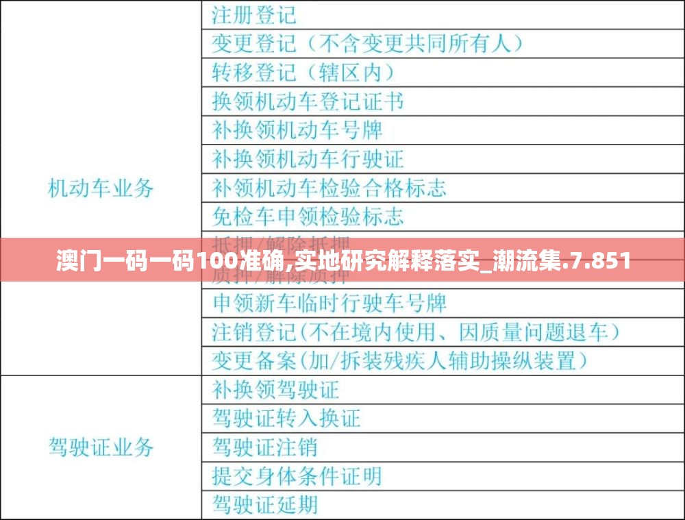 澳门一码一码100准确,实地研究解释落实_潮流集.7.851