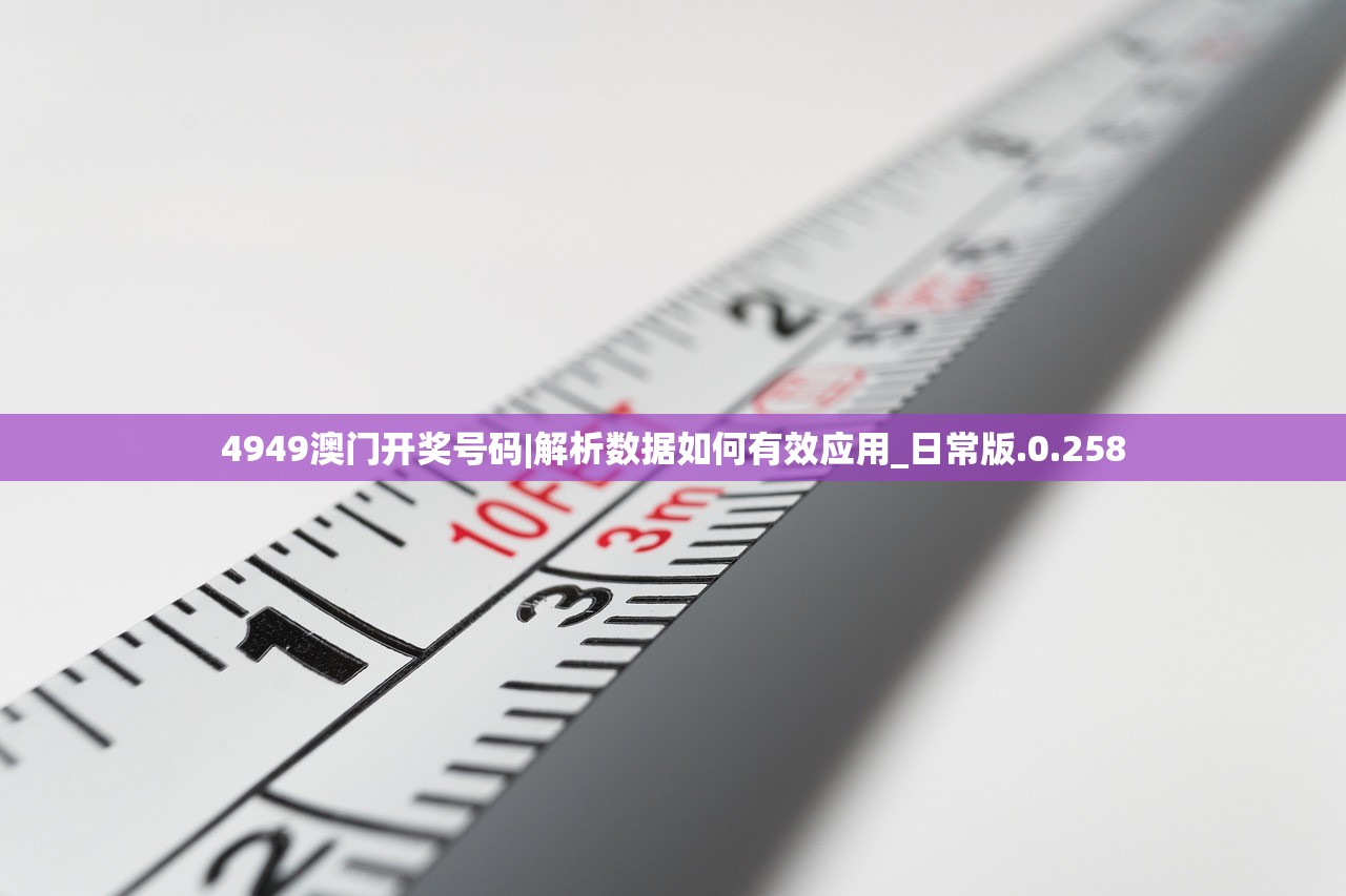 4949澳门开奖号码|解析数据如何有效应用_日常版.0.258