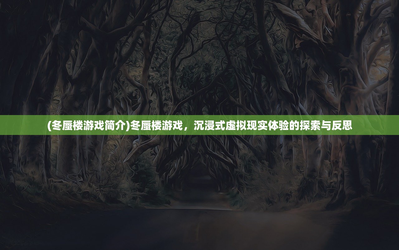 (冬蜃楼游戏简介)冬蜃楼游戏，沉浸式虚拟现实体验的探索与反思