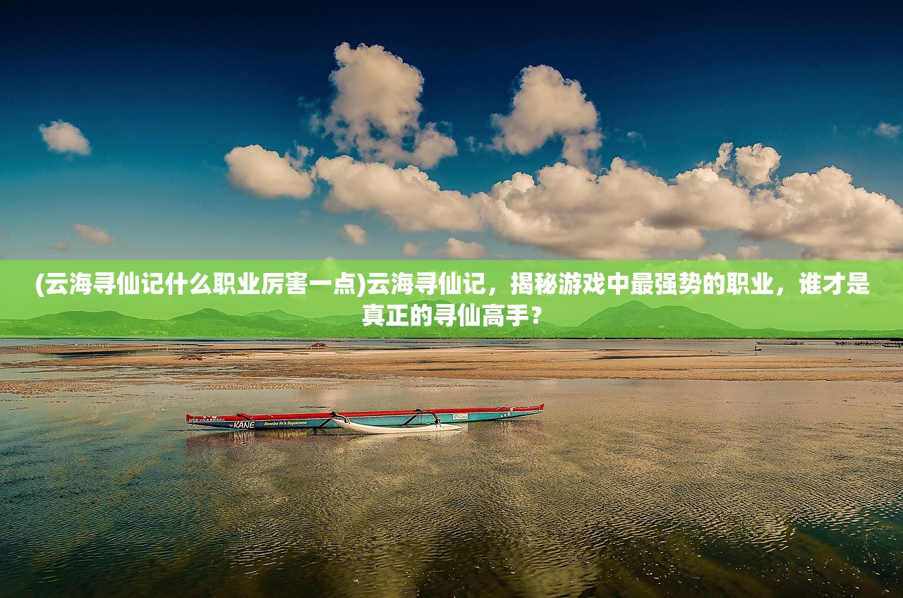(云海寻仙记什么职业厉害一点)云海寻仙记，揭秘游戏中最强势的职业，谁才是真正的寻仙高手？