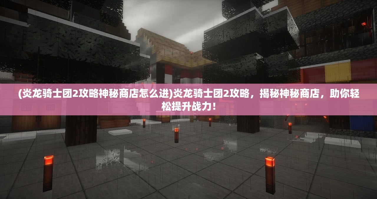 (炎龙骑士团2攻略神秘商店怎么进)炎龙骑士团2攻略，揭秘神秘商店，助你轻松提升战力！
